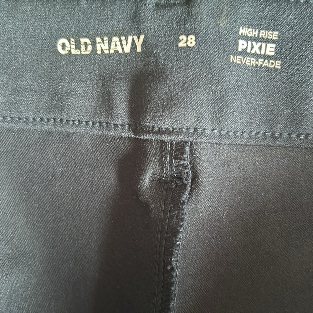 NWOT Old Navy high rise in the navy pixie pant size 28 - Picture 4 of 5